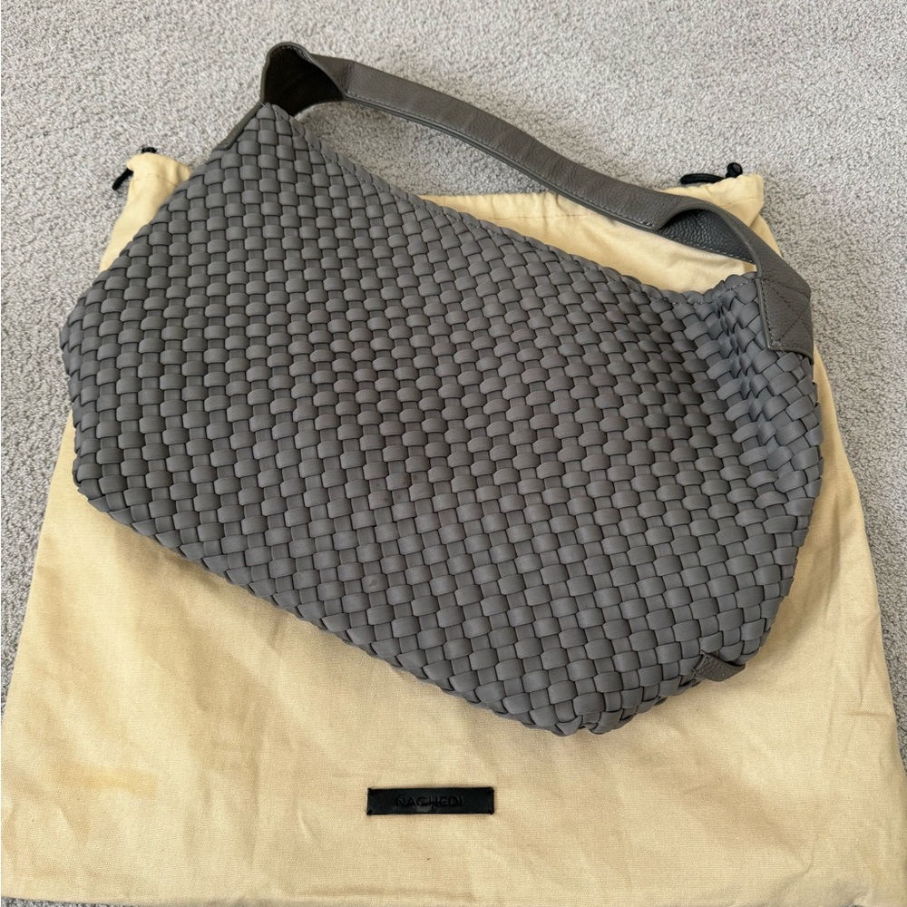 Designer woven hobo bag